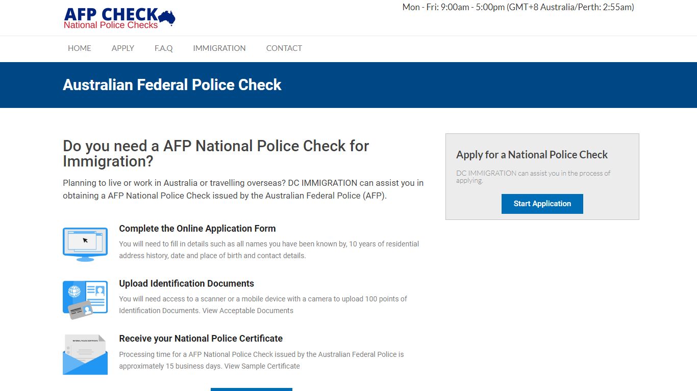 Do you need a AFP National Police Check for Immigration?