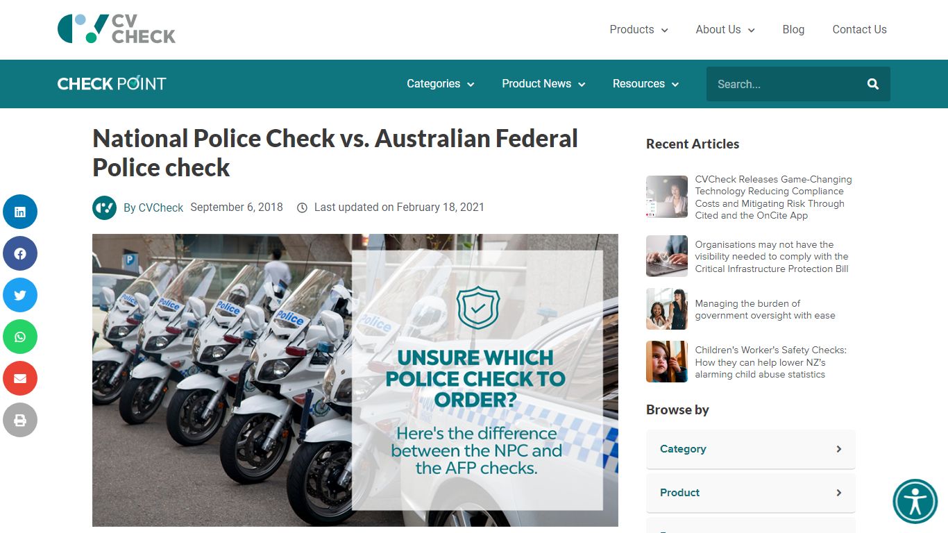 National Police Check vs. Australian Federal Police check